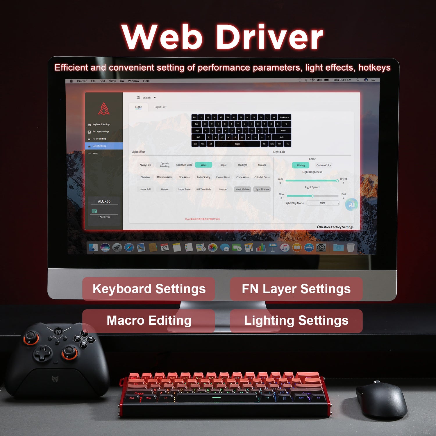 Ajazz ALUX60 Aluminum Rapid Trigger Wired 8K RGB Magnetic Keyboard