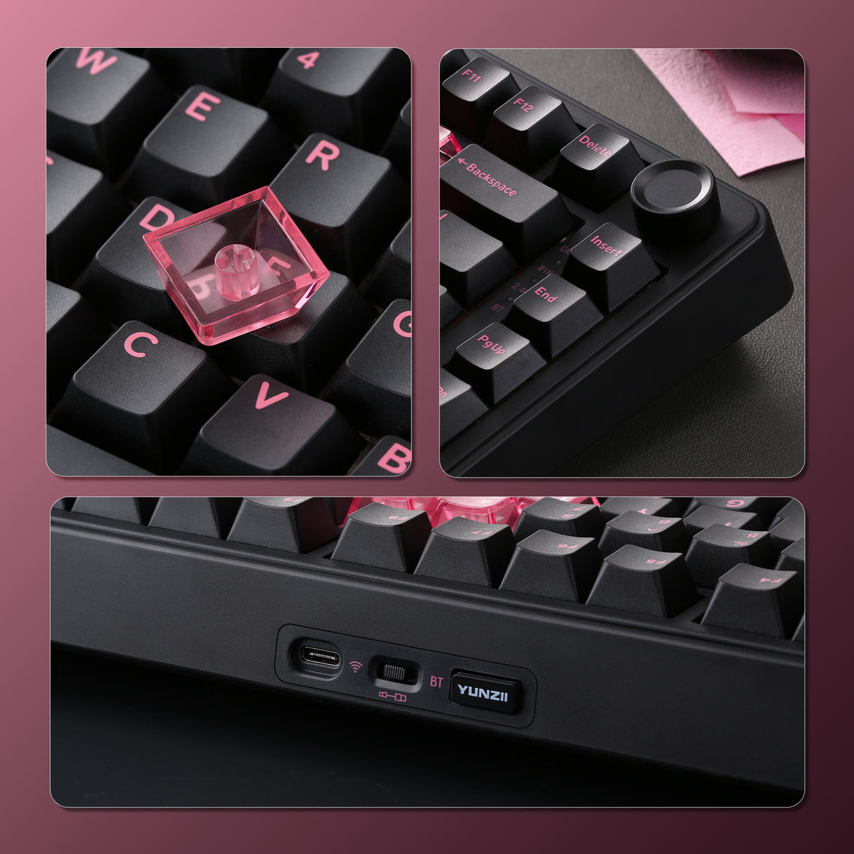 YUNZII B75 Pro Heart Wireless Mechanical Keyboard