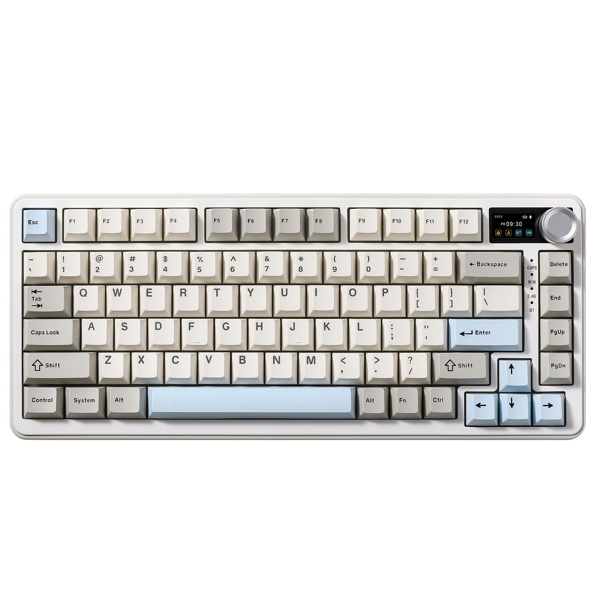 YUNZII MECHANICAL KEYBOARD YUNZII B75 PRO MAX QMK/VIA Knob TFT Screen Wireless Mechanical Keyboard