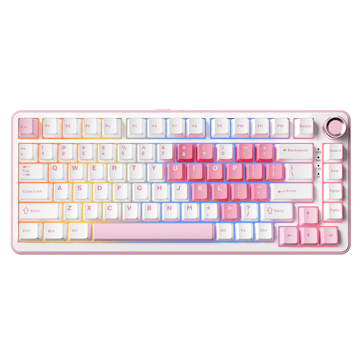 YUNZII B75 Pro White Heart Wireless Mechanical Keyboard