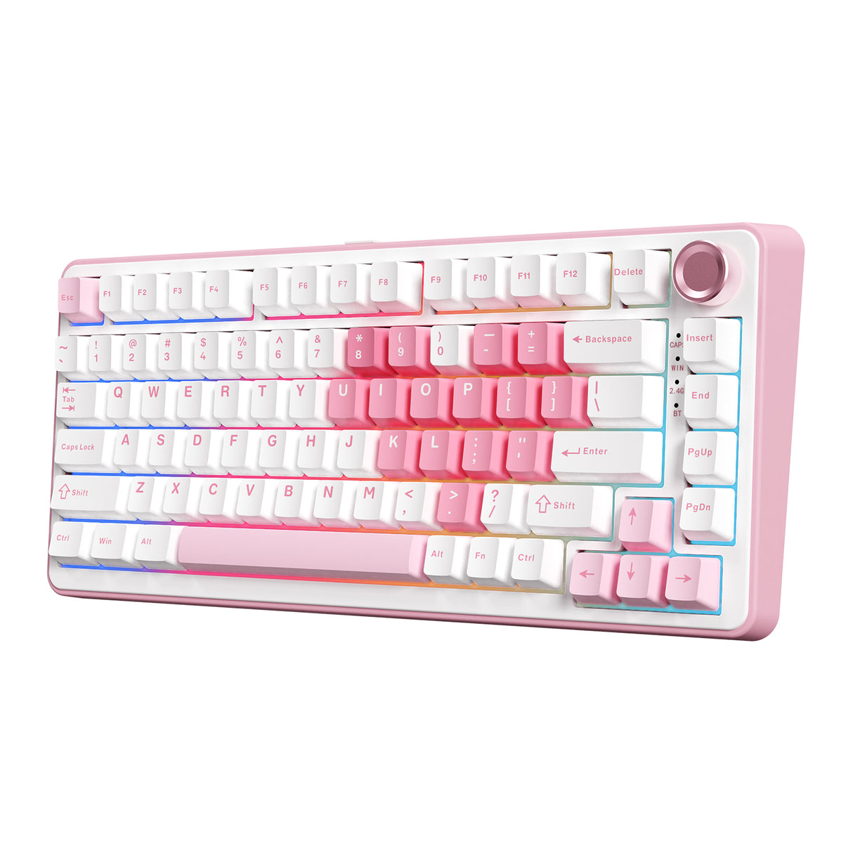 YUNZII B75 Pro White Heart Wireless Mechanical Keyboard