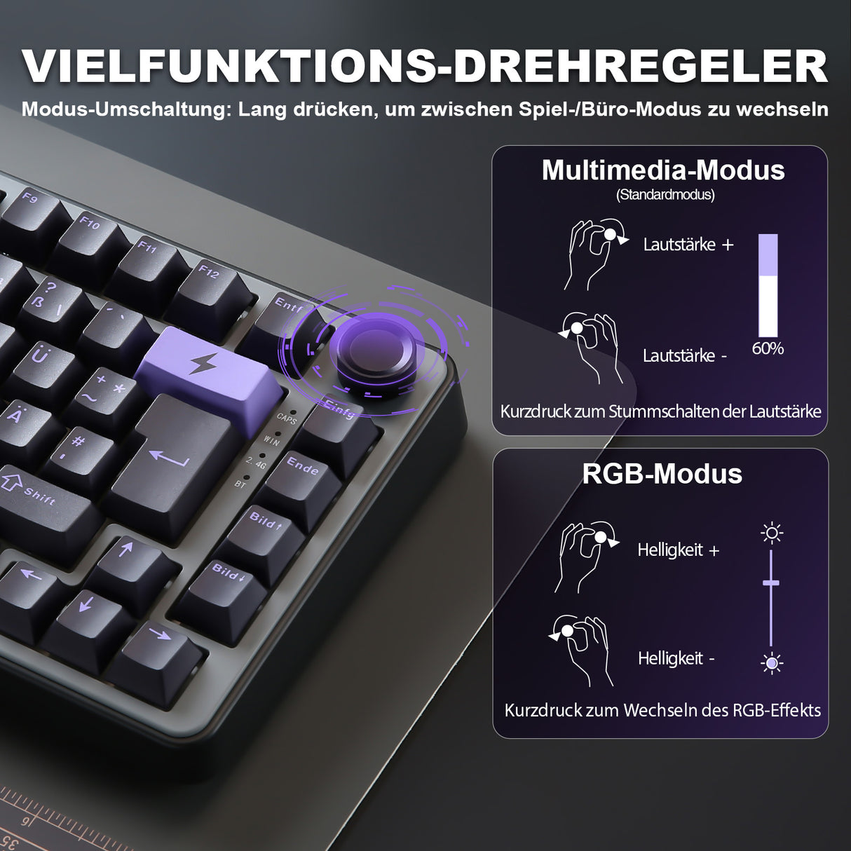 YUNZII B75 Pro Wireless Mechanical Keyboard - ISO Layout