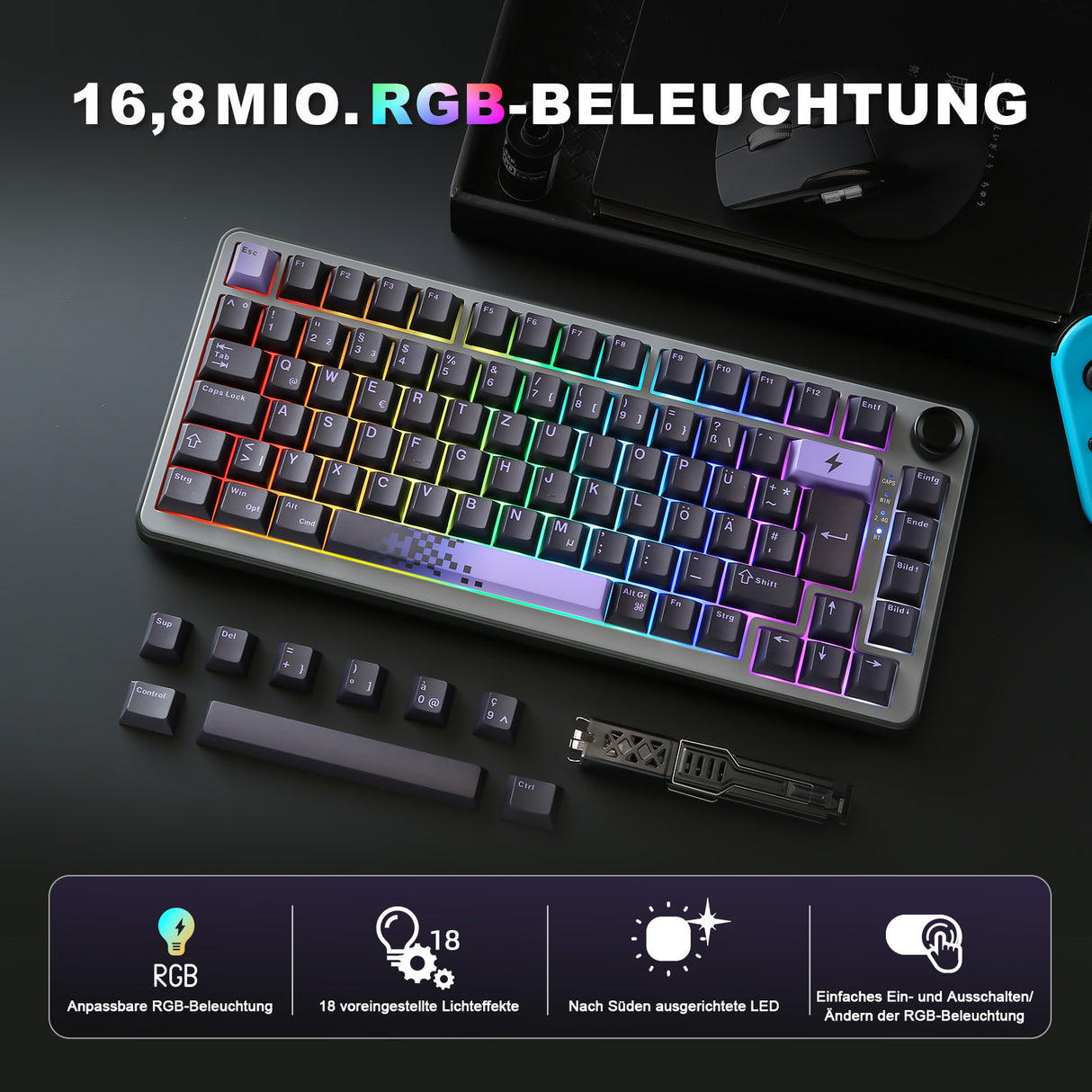 YUNZII B75 Pro Wireless Mechanical Keyboard - ISO Layout
