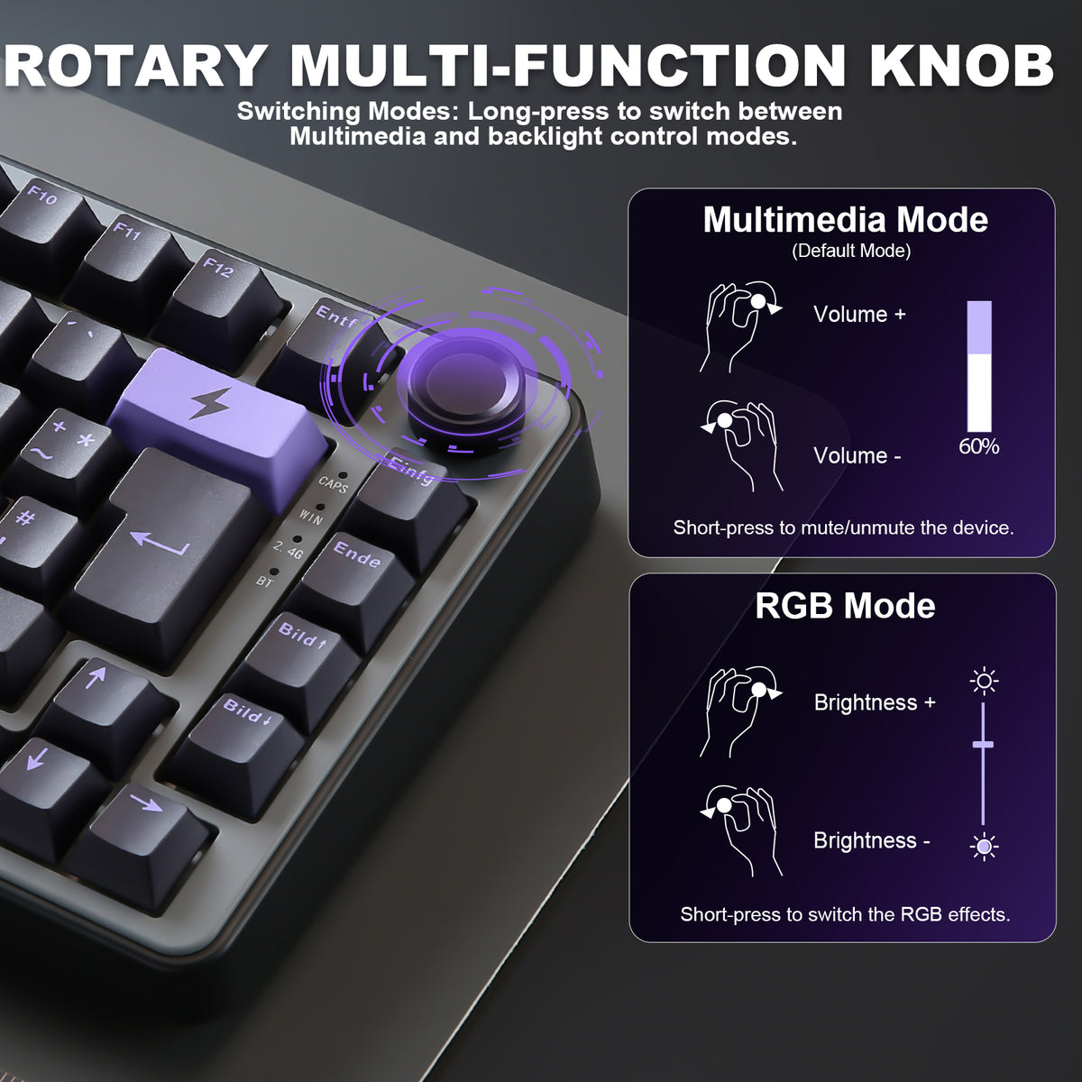 YUNZII B75 Pro DE&FR Wireless Mechanical Keyboard - ISO Layout