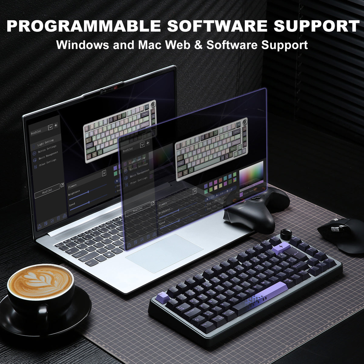 YUNZII B75 Pro DE&FR Wireless Mechanical Keyboard - ISO Layout