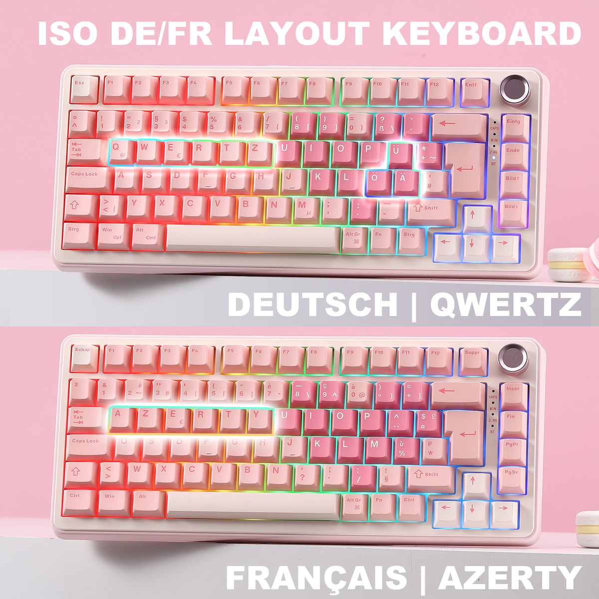 YUNZII B75 Pro DE&FR Wireless Mechanical Keyboard - ISO Layout
