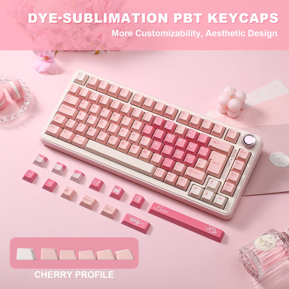 YUNZII B75 Pro DE&FR Wireless Mechanical Keyboard - ISO Layout