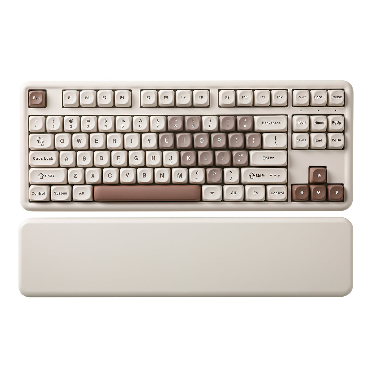 YUNZII B87 Brown Heart QMK/VIA Custom Mechanical Keyboard