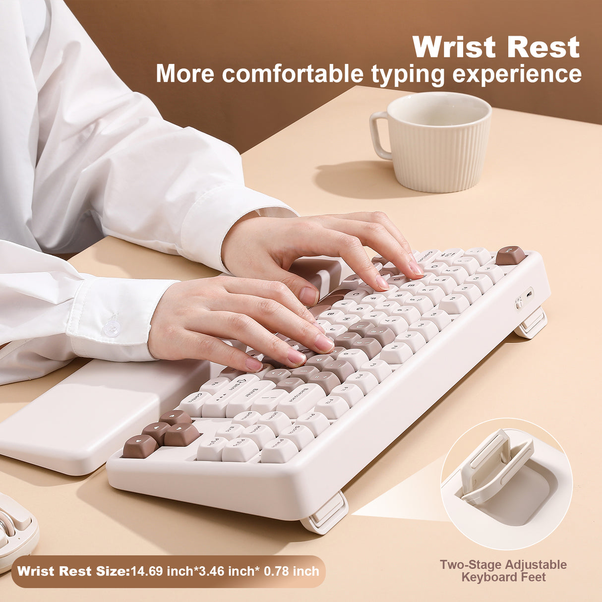 YUNZII B87 Brown Heart QMK/VIA Custom Mechanical Keyboard