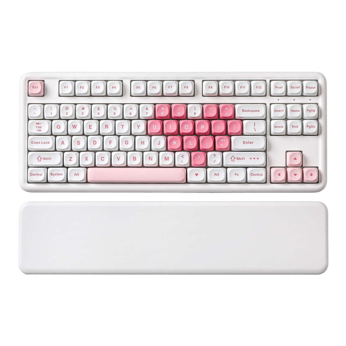 YUNZII B87 White Heart QMK/VIA Custom Mechanical Keyboard