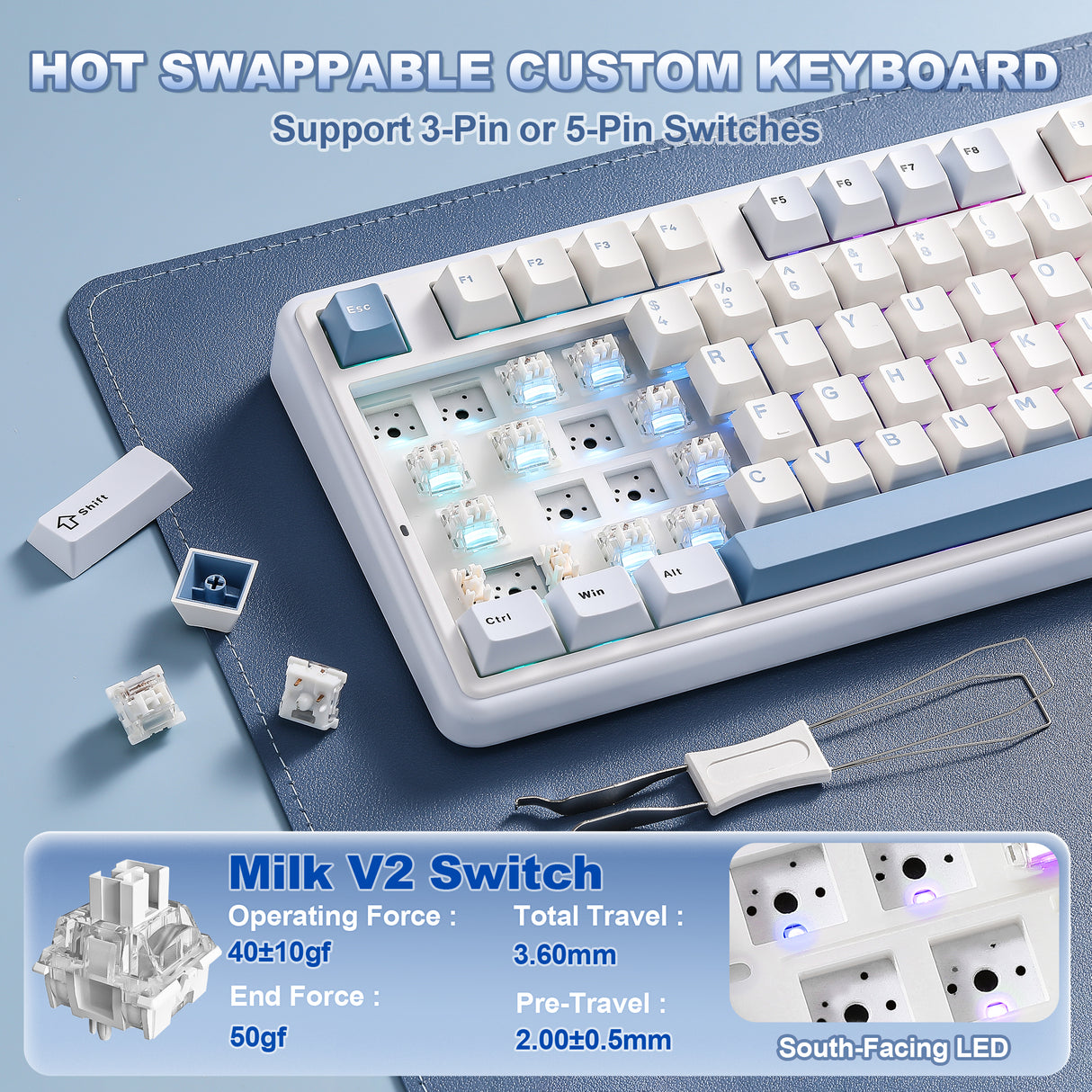 YUNZII B98 PRO QMK/VIA Wireless Mechanical Keyboard