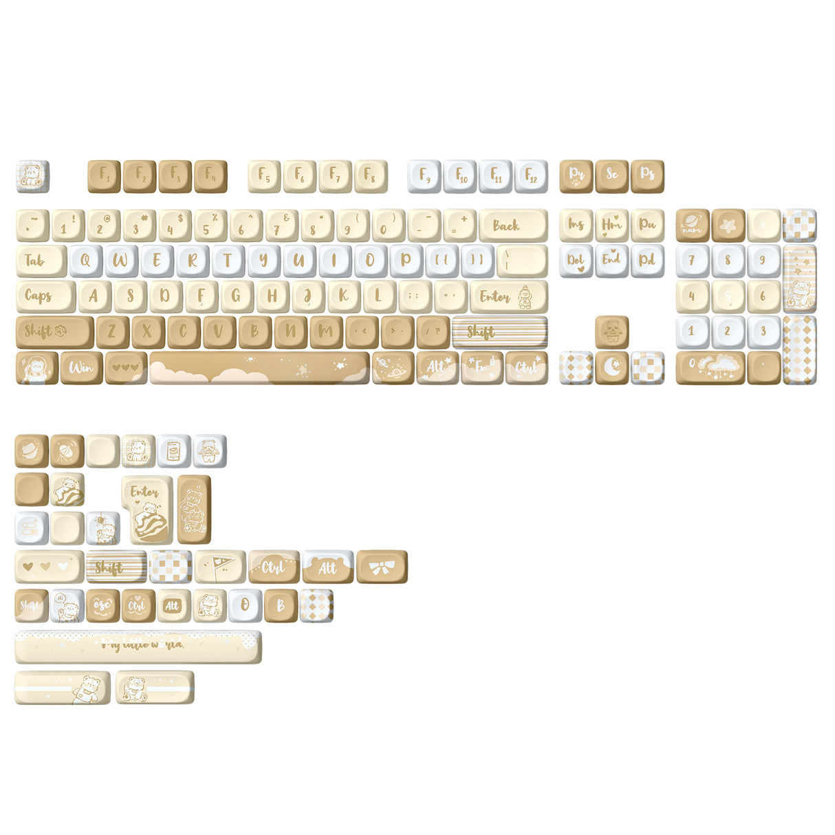 YUNZII Bear MOA Profile Keycap Set