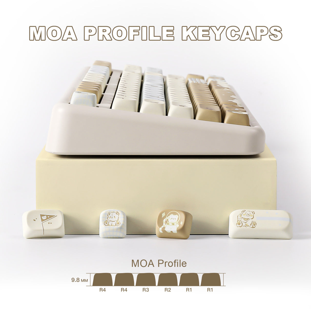 YUNZII Bear MOA Profile Keycap Set