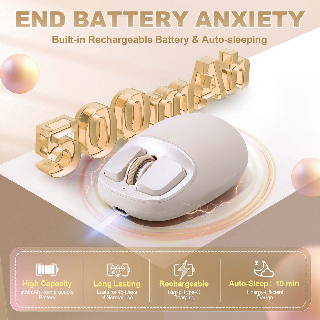 YUNZII C1 Silicone Tri-Mode Wireless Custom Mouse