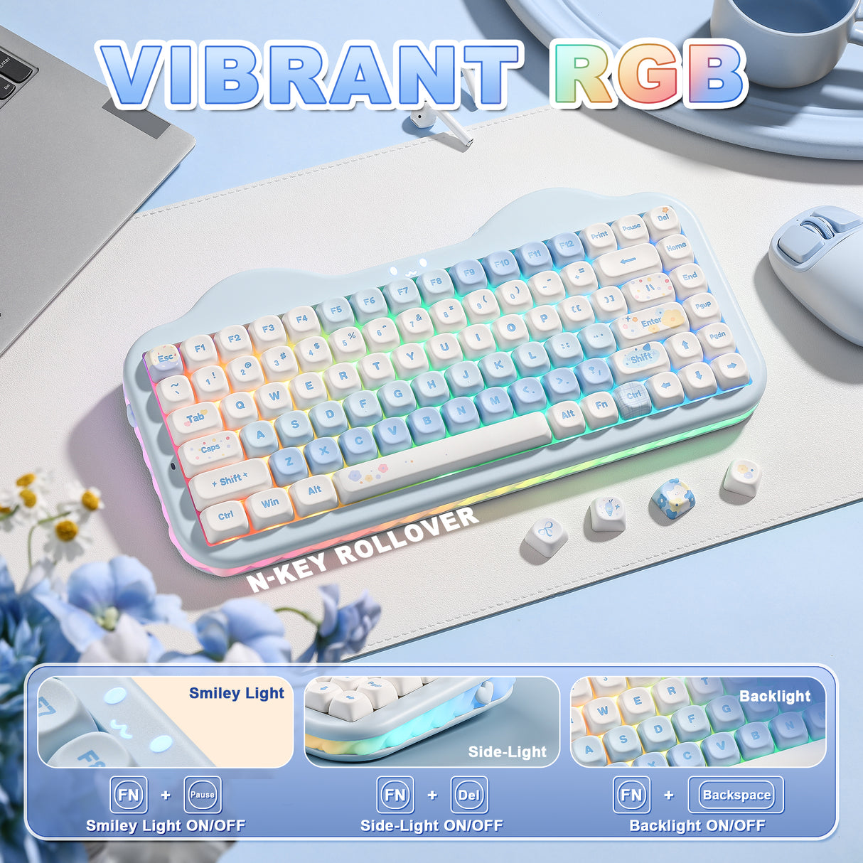 YUNZII C75 Cake Meow Wireless Mechanical Keyboard