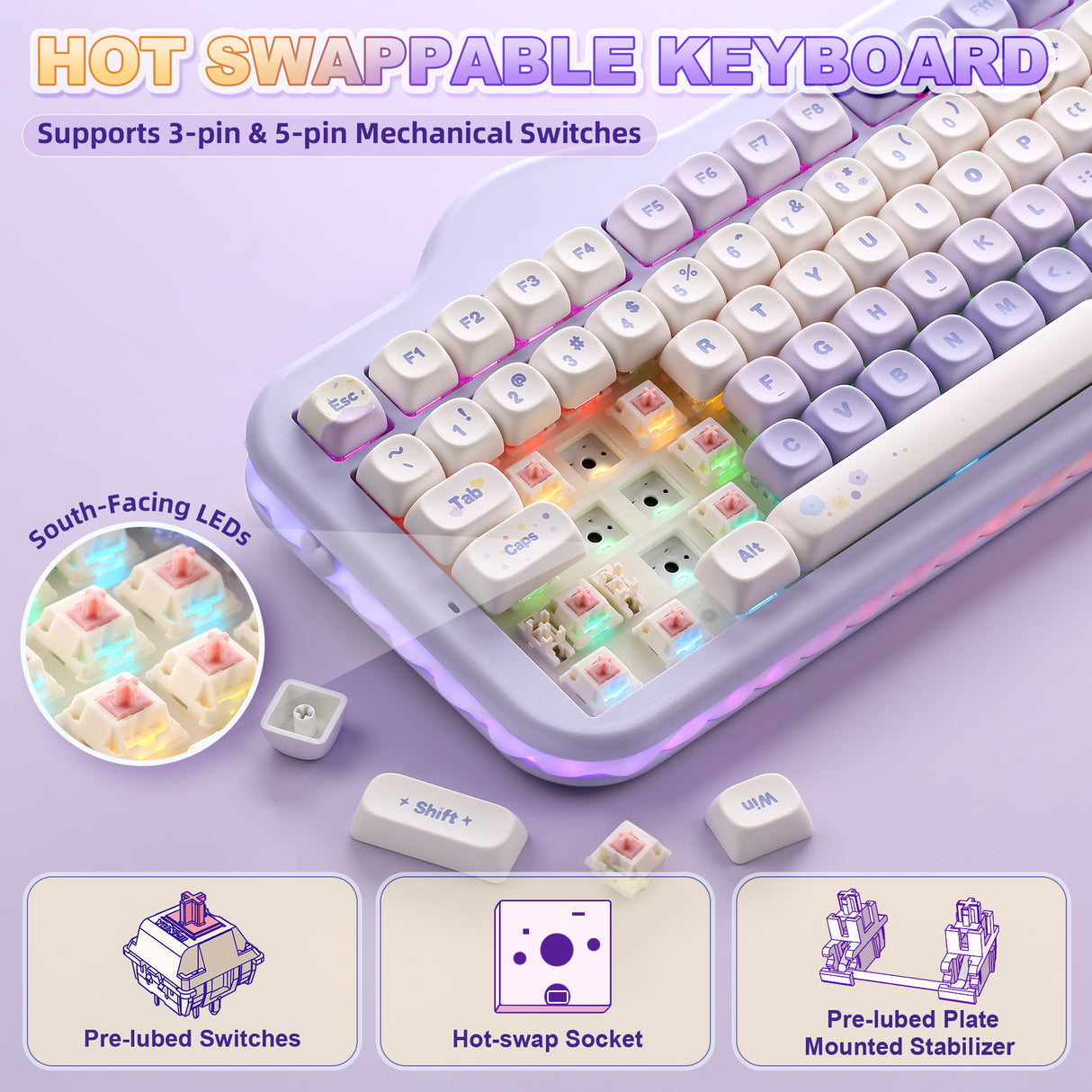 YUNZII C98 Cake Meow Wireless Mechanical Keyboard