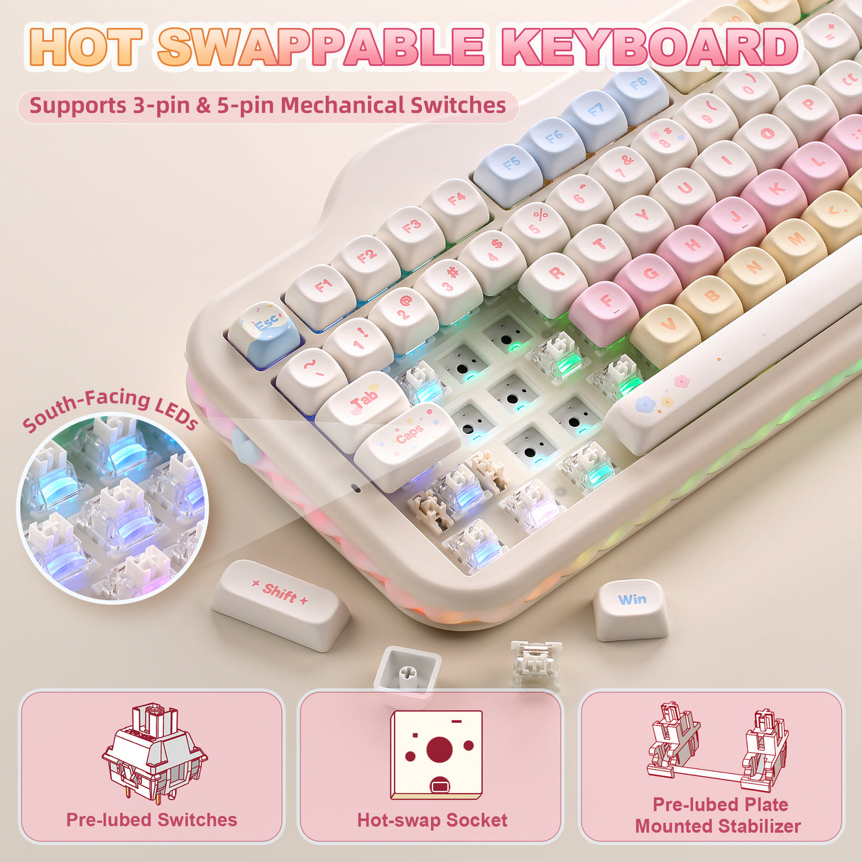 YUNZII C98 Cake Meow Wireless Mechanical Keyboard