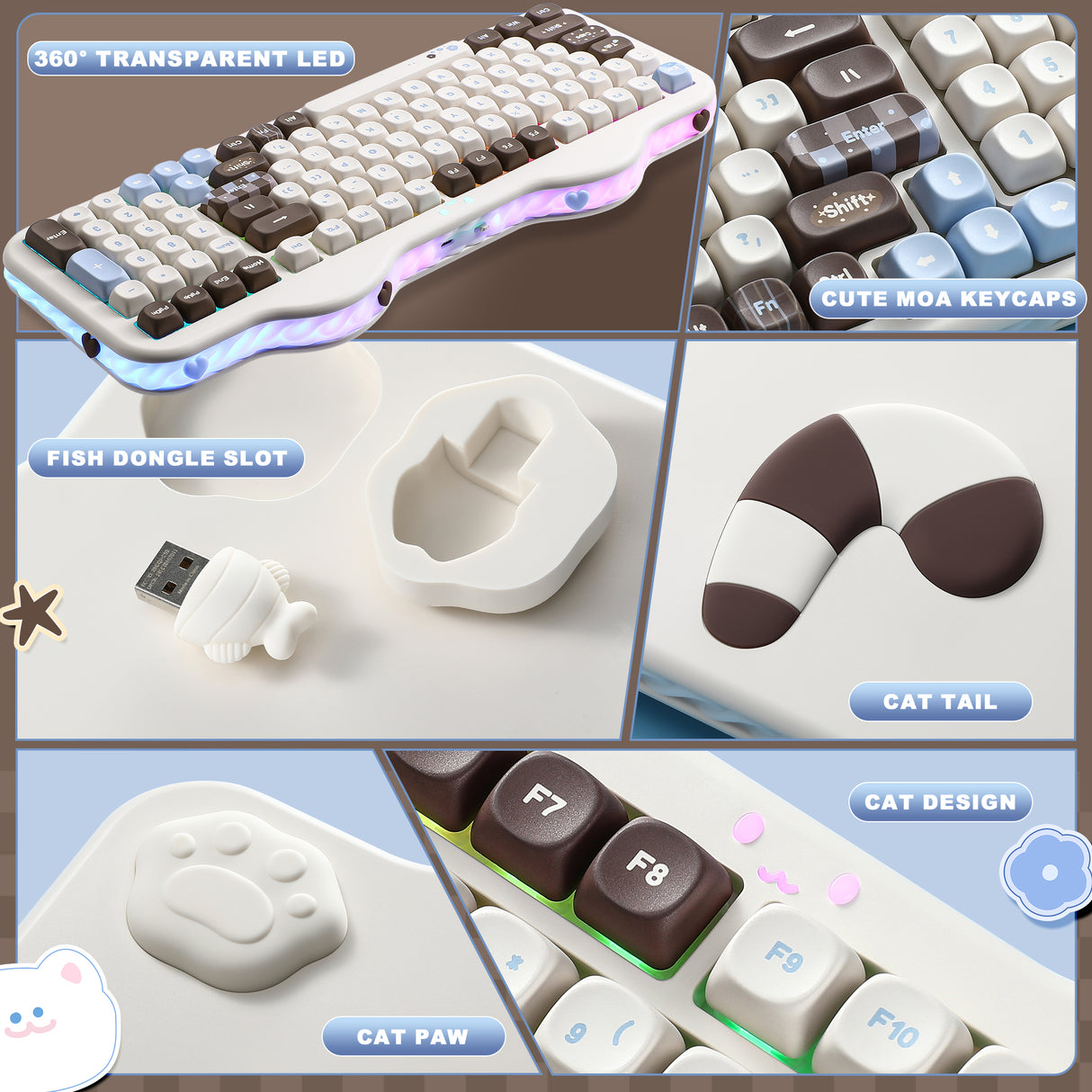 YUNZII C98 Cake Meow Wireless Mechanical Keyboard