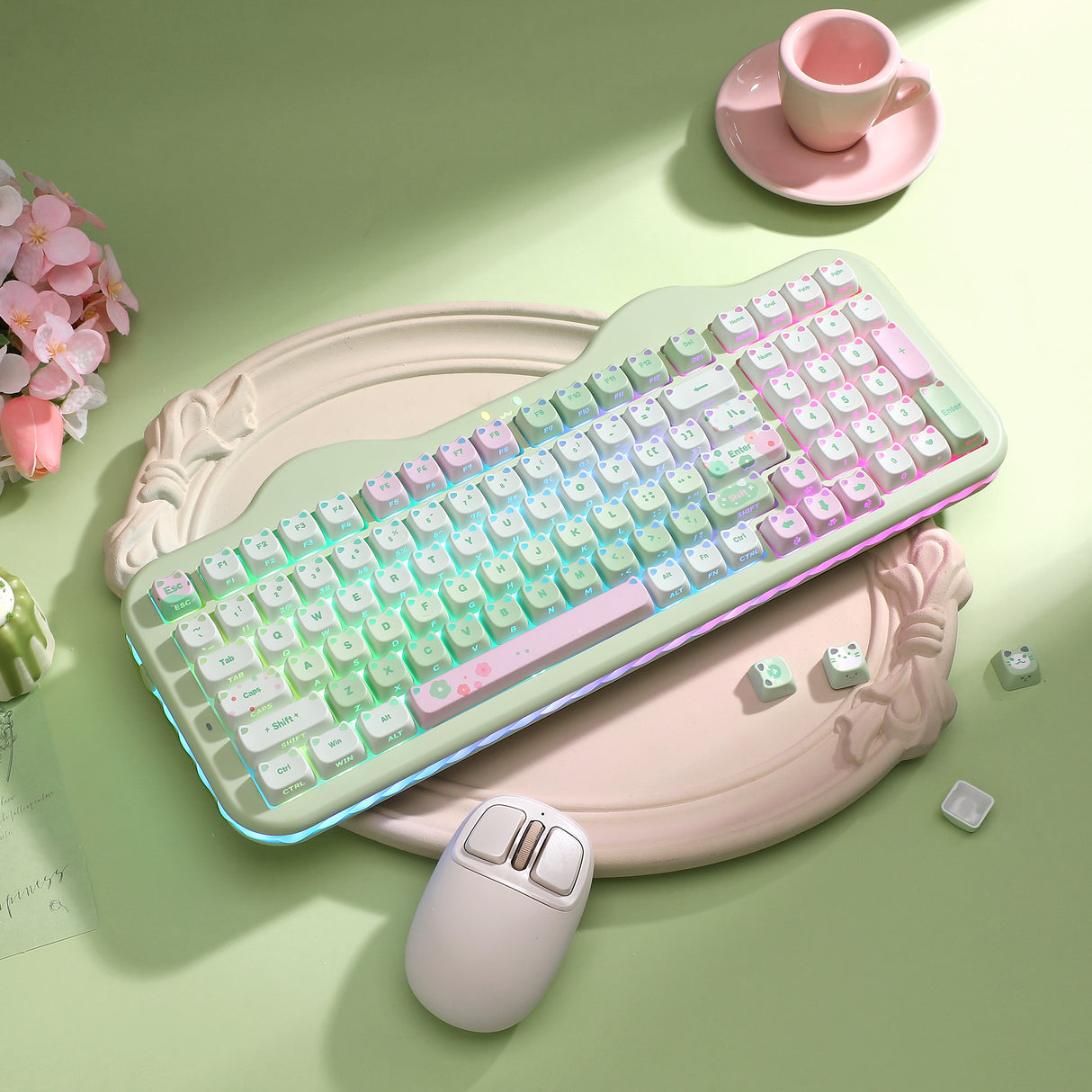 PRE-ORDER YUNZII C98 MAO Cake Kitten Wireless Mechanical Keyboard