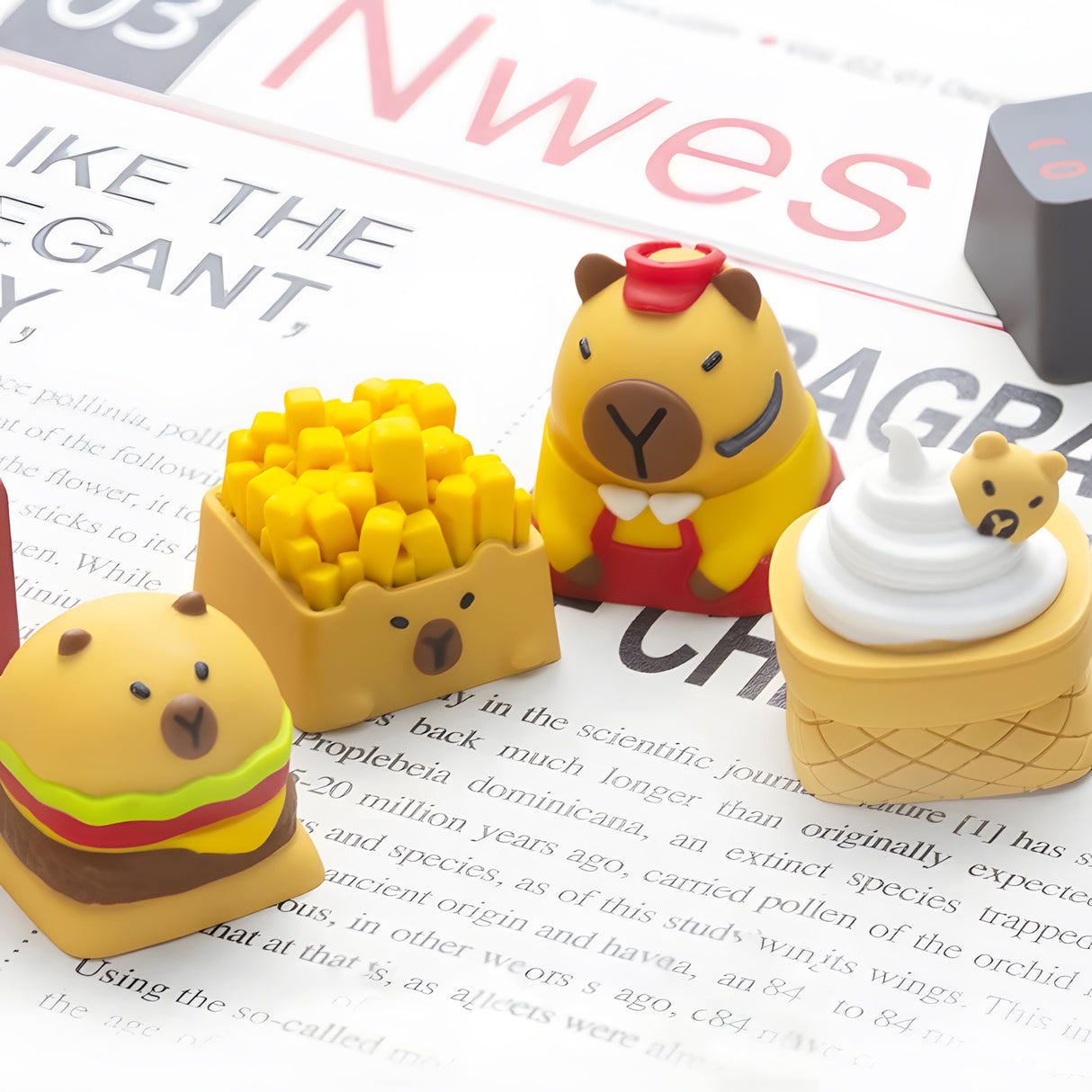 Capybara Artisan Keycap - Burger Shop