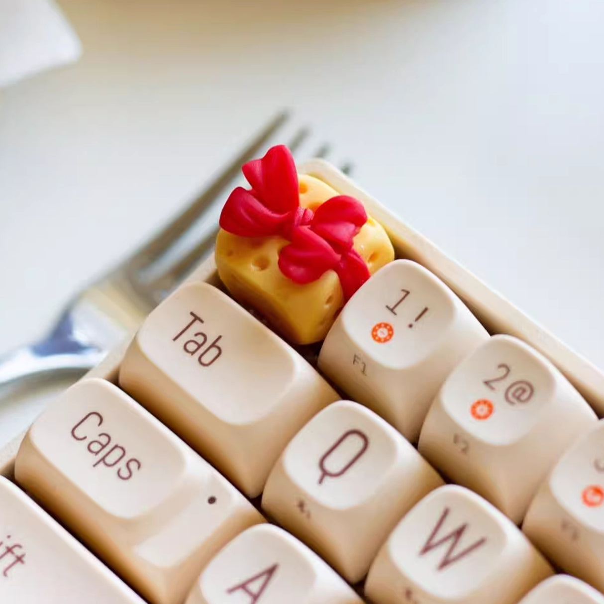 Cheese Yellow Artisan Keycap