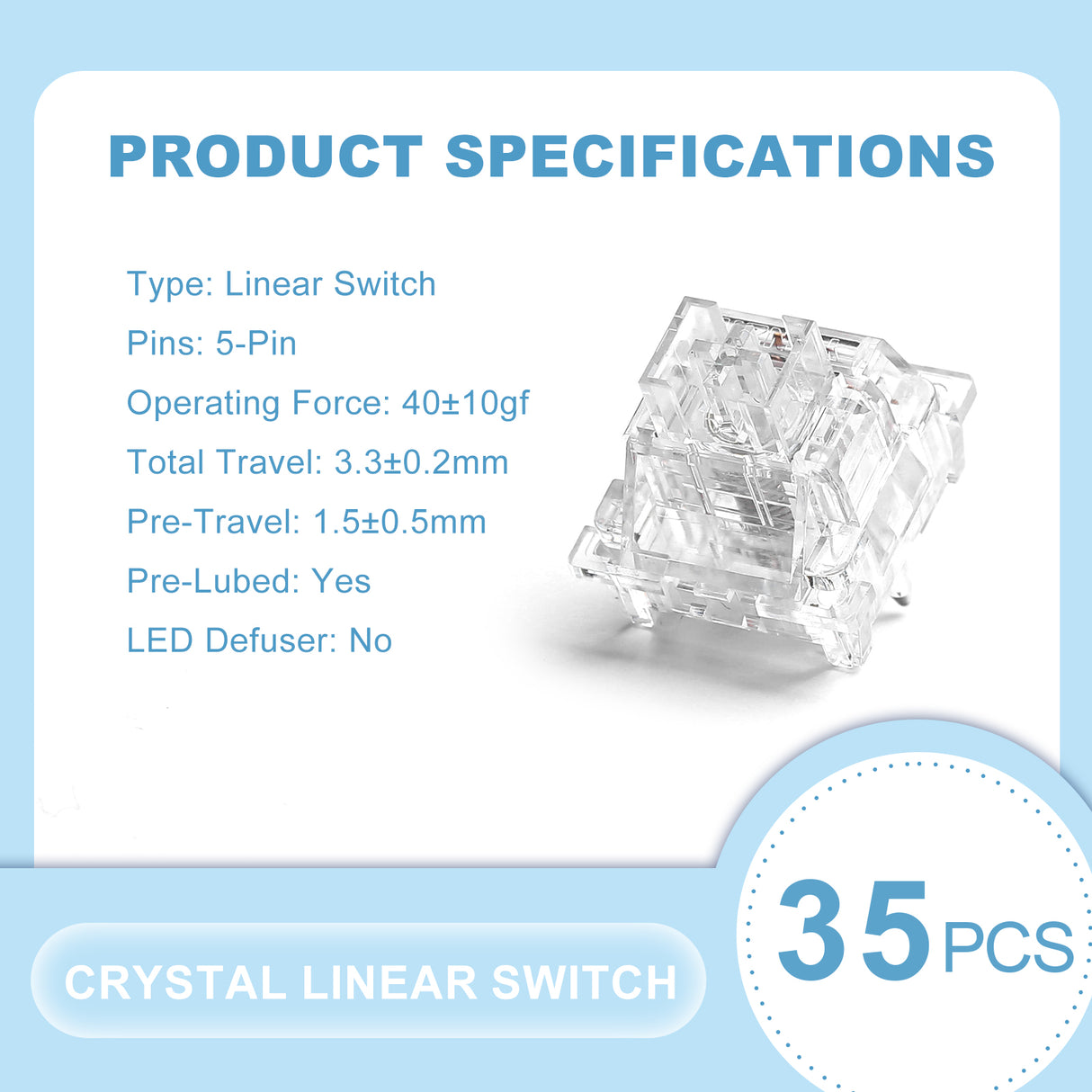 YUNZII Crystal Linear Mechanical Switch
