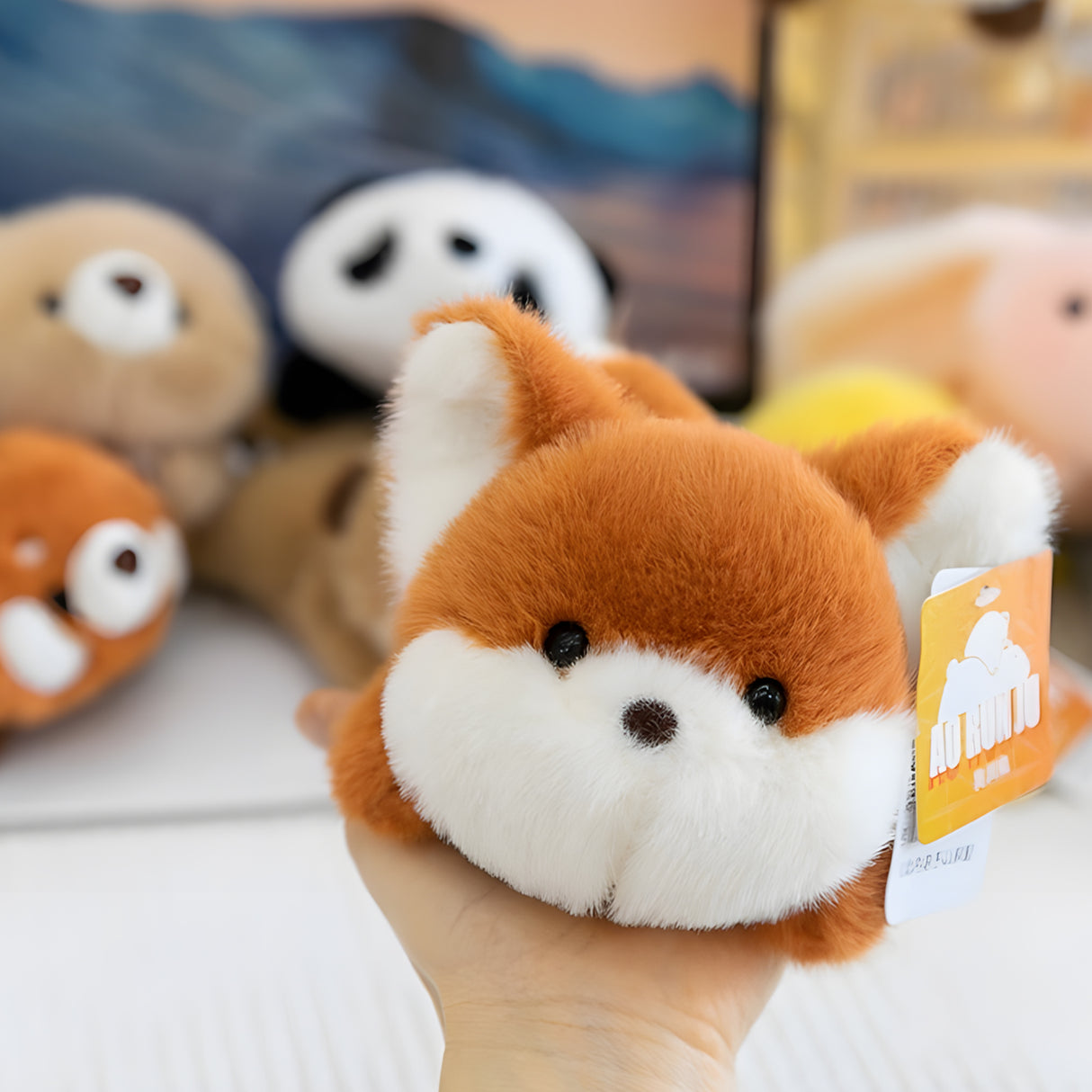 YUNZII Fluffy Animals Small Palm Rest Ornaments