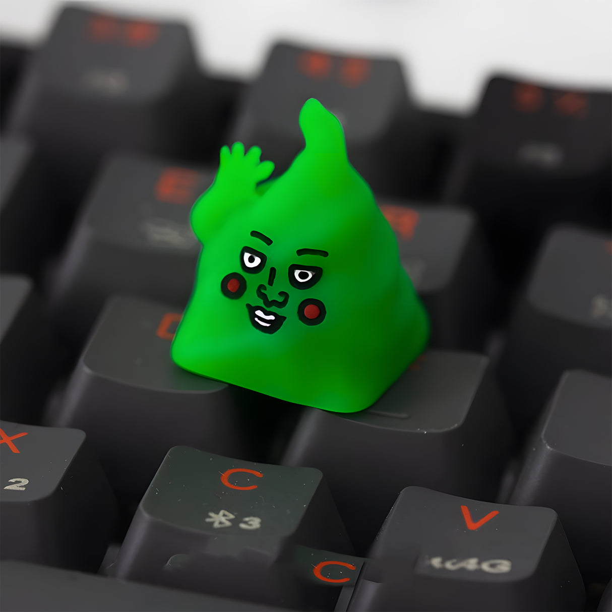 Green Face Artisan Keycap