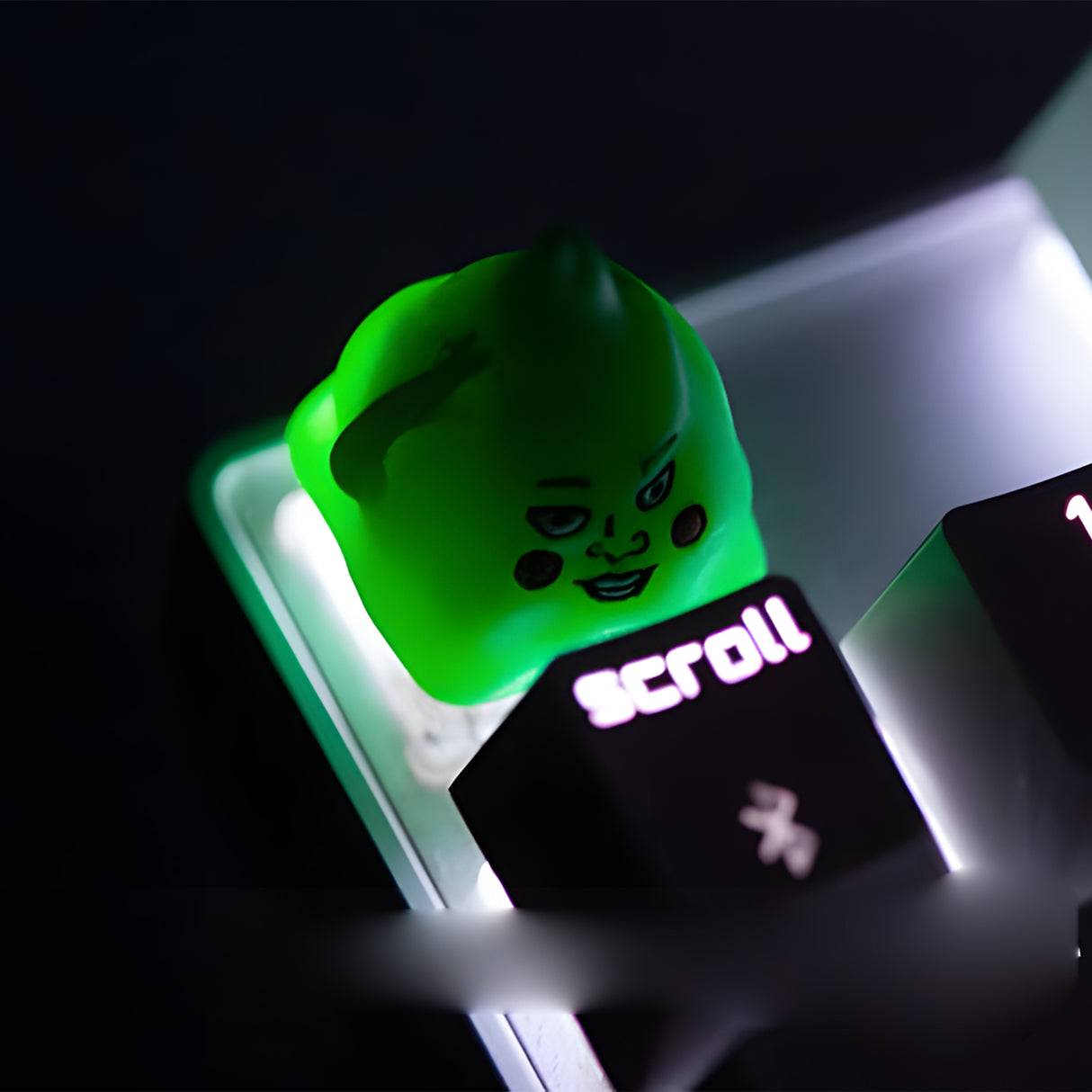 Green Face Artisan Keycap