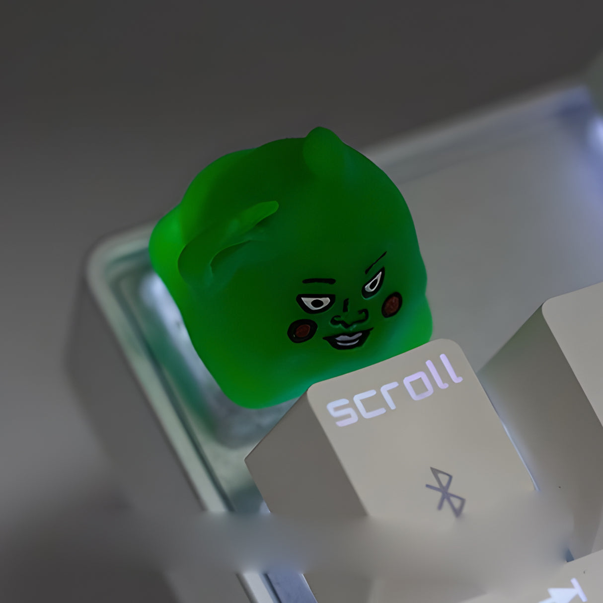 Green Face Artisan Keycap