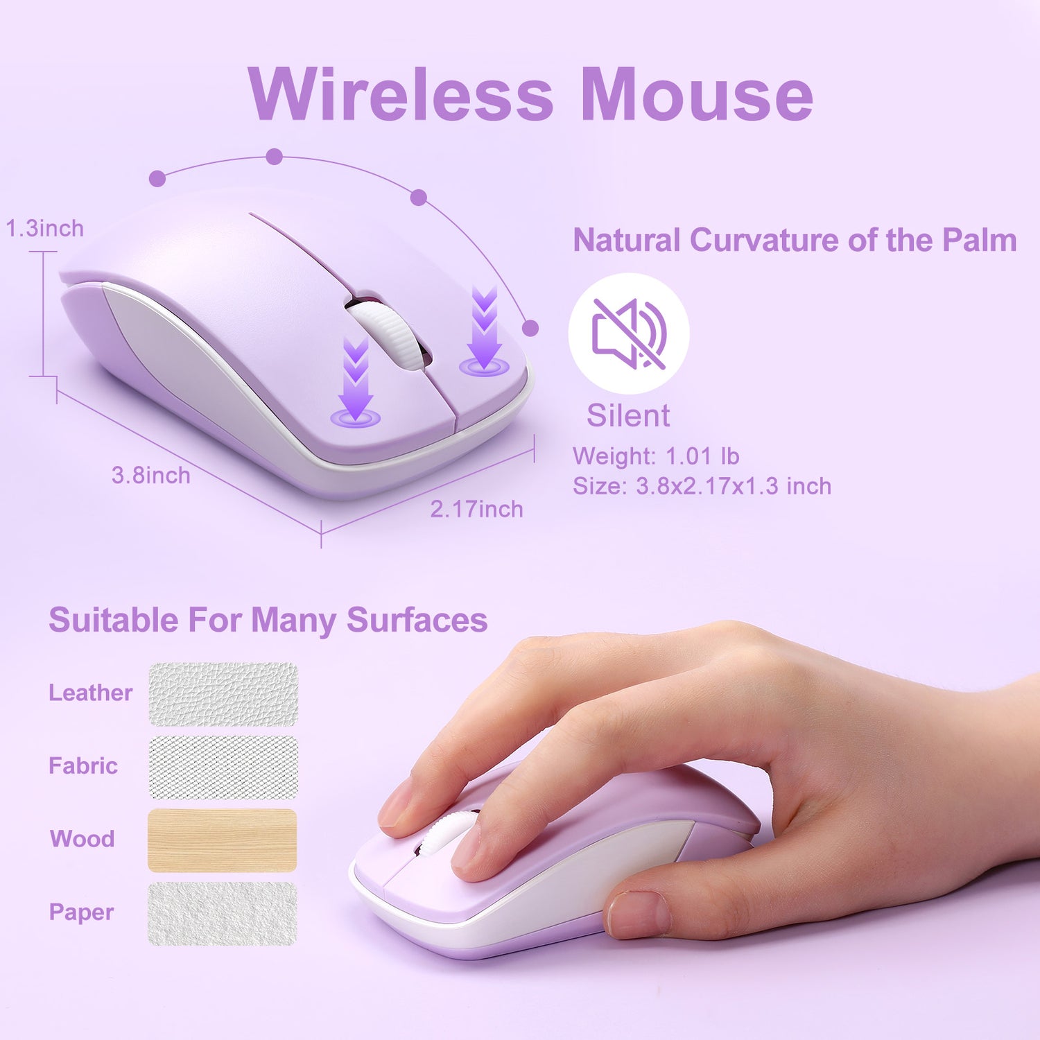 MIKIBY i68 Wireless Membrane Keyboard and Mouse Set