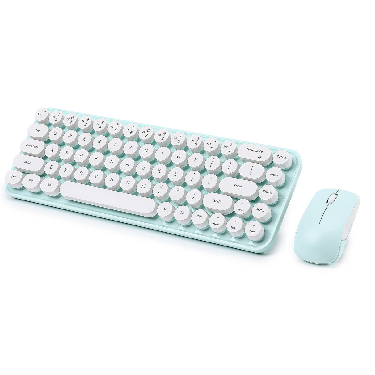 MIKIBY i68 Wireless Membrane Keyboard and Mouse Set