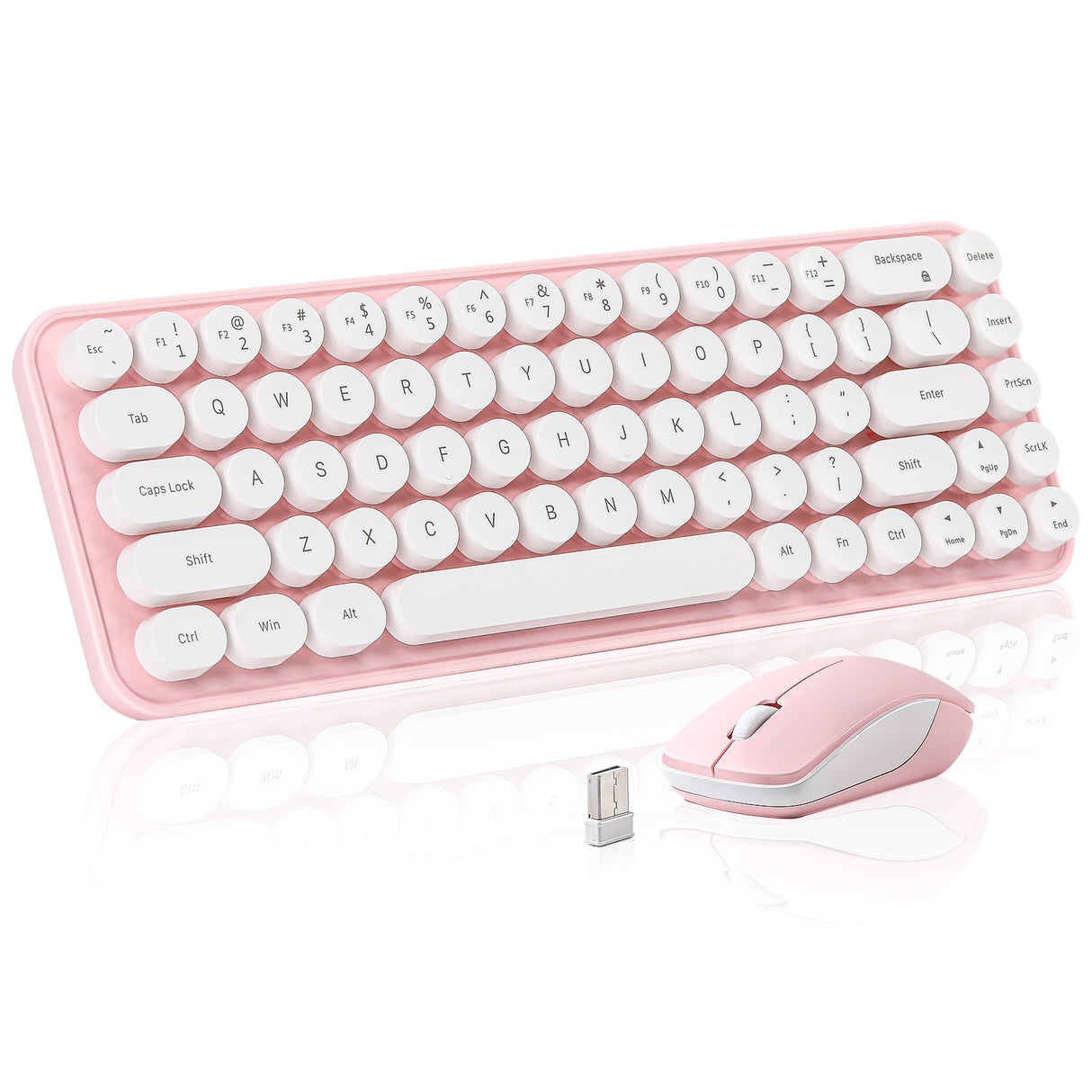 MIKIBY i68 Wireless Membrane Keyboard and Mouse Set
