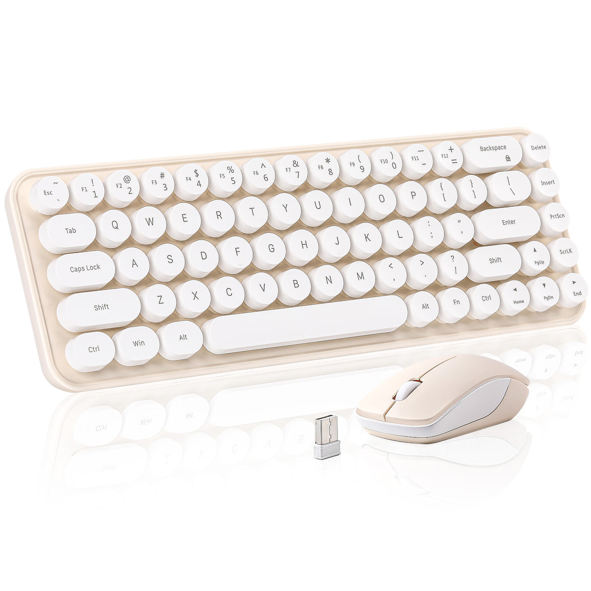 MIKIBY i68 Wireless Membrane Keyboard and Mouse Set