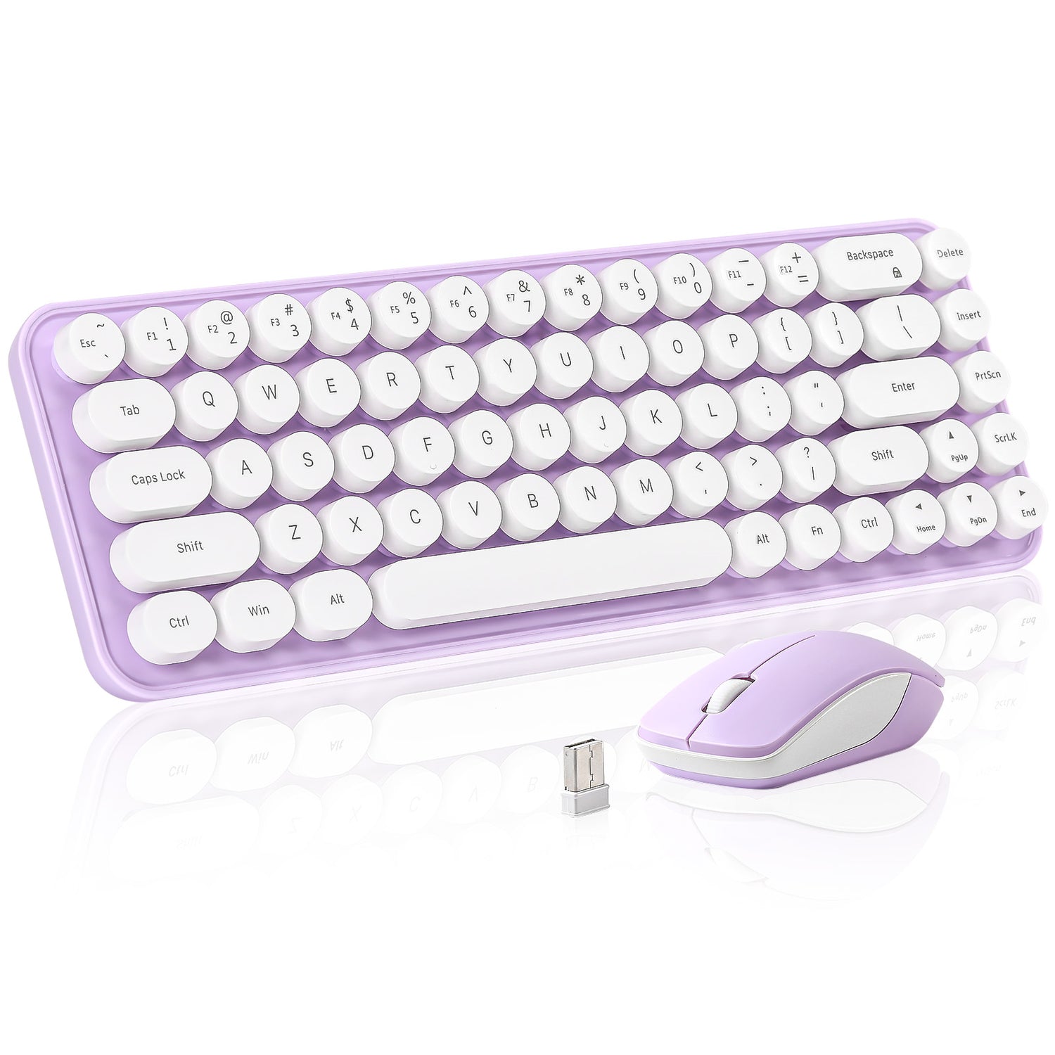 MIKIBY i68 Wireless Membrane Keyboard and Mouse Set