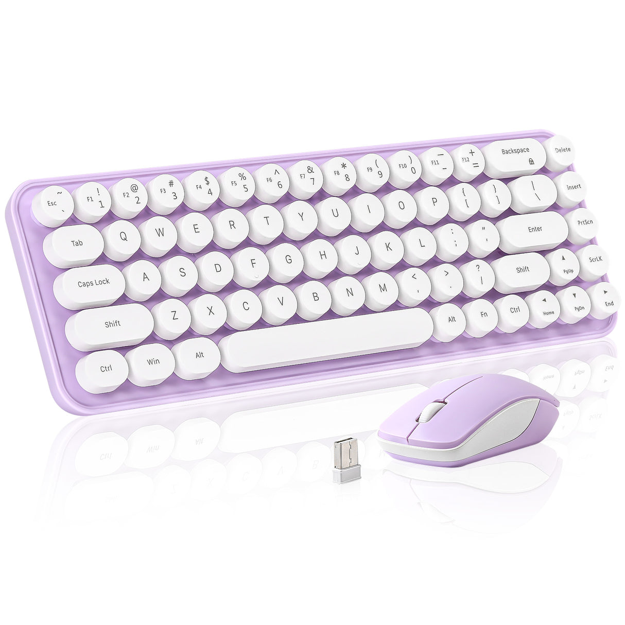 MIKIBY i68 Wireless Membrane Keyboard and Mouse Set