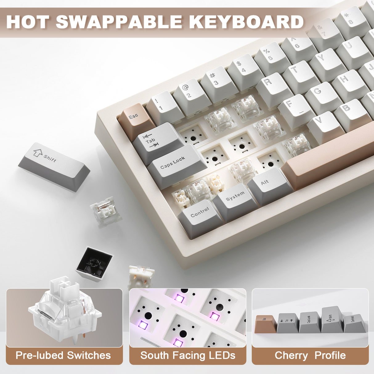 YUNZII IF68 QMK/VIA Wireless Mechanical Keyboard