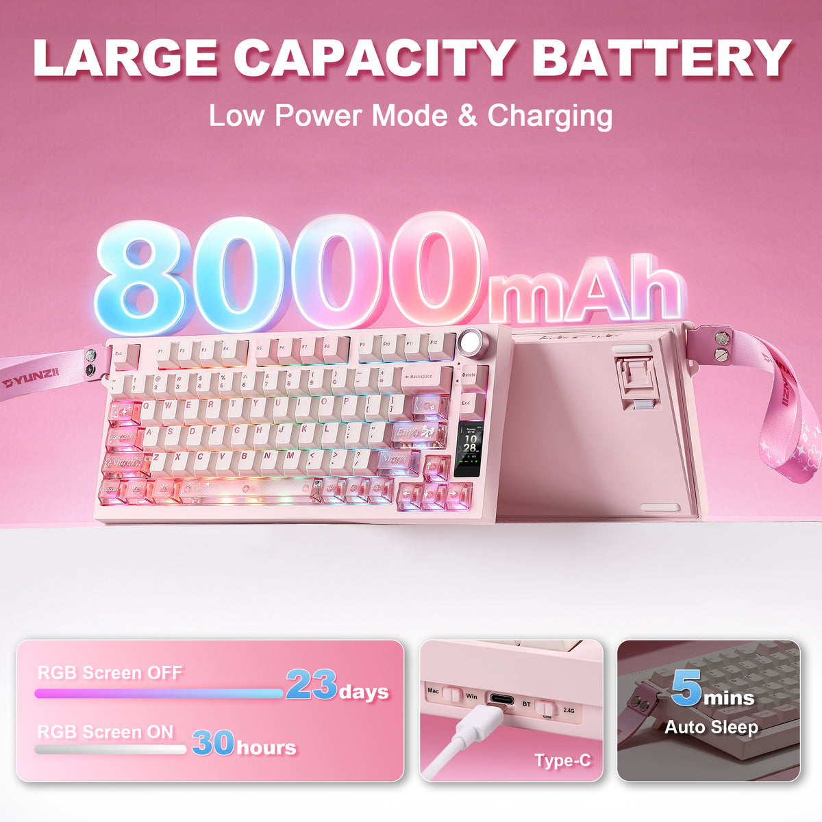 YUNZII IF75 QMK/VIA Wireless Mechanical Gaming Keyboard