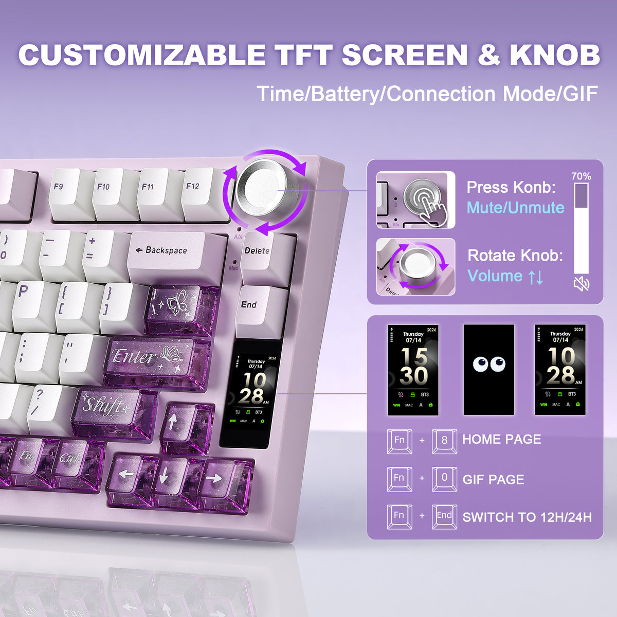 YUNZII IF75 QMK/VIA Wireless Mechanical Gaming Keyboard
