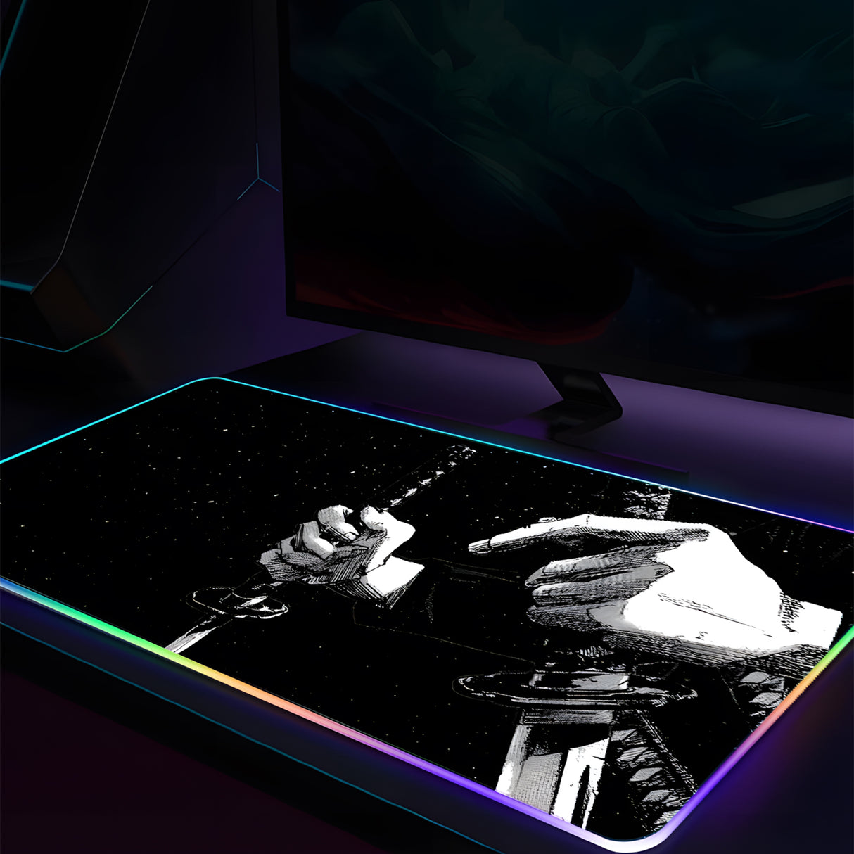 YUNZII LED Gaming Mouse Pad Desk Mat