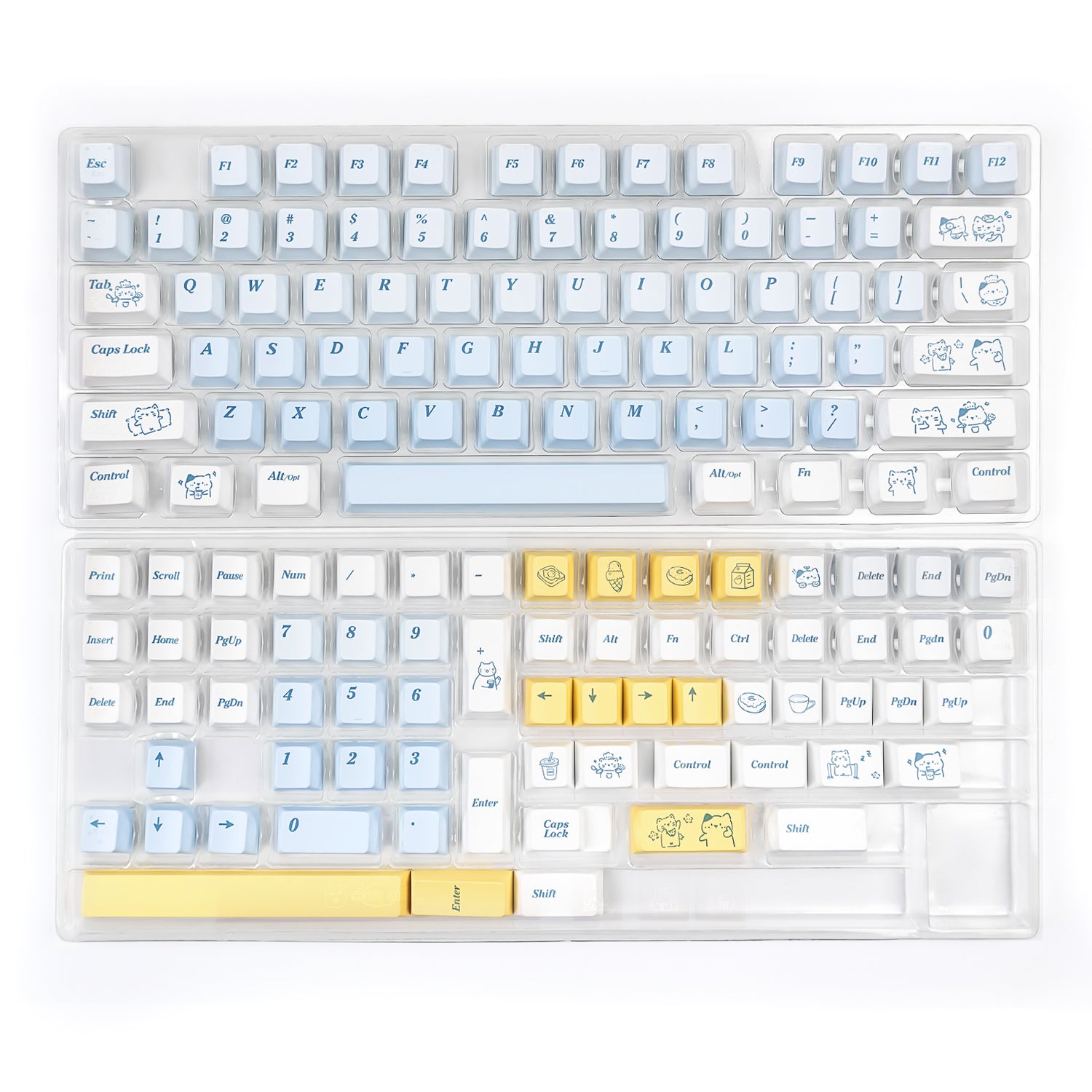 YUNZII Line Cat Cherry Profile Keycap Set