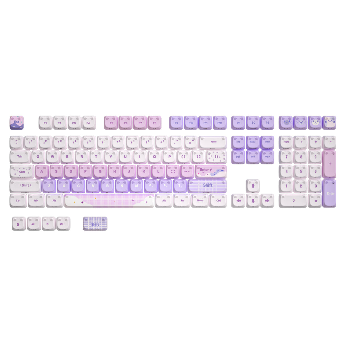 YUNZII Cat MAO Profile Keycap Set