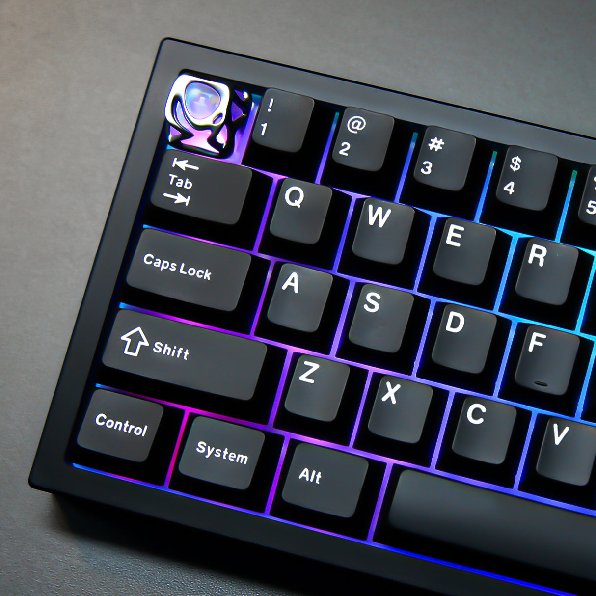 YUNZII Metal Texture Translucent ABS&PC Artisan Keycap