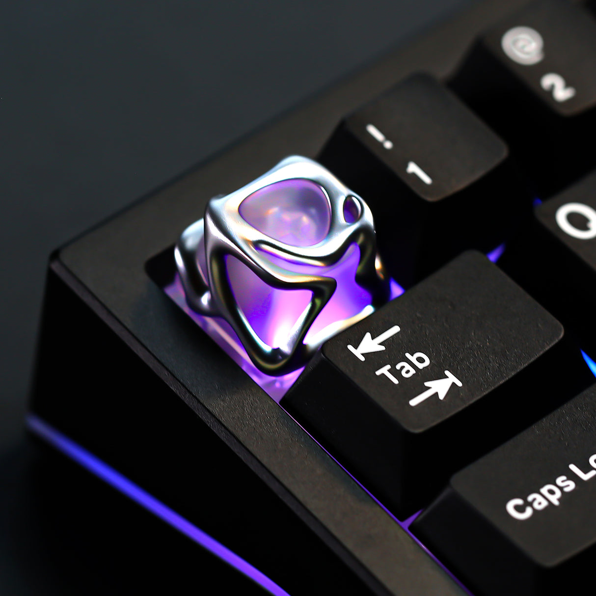YUNZII Metal Texture Translucent ABS&PC Artisan Keycap
