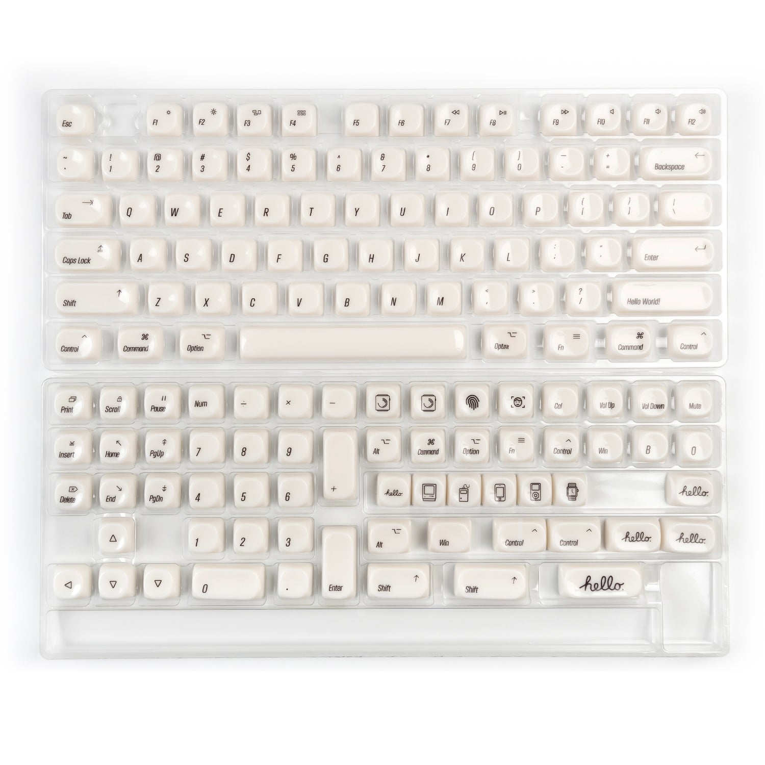 YUNZII Minimalism Ceramic Style MOA Profile Keycap Set