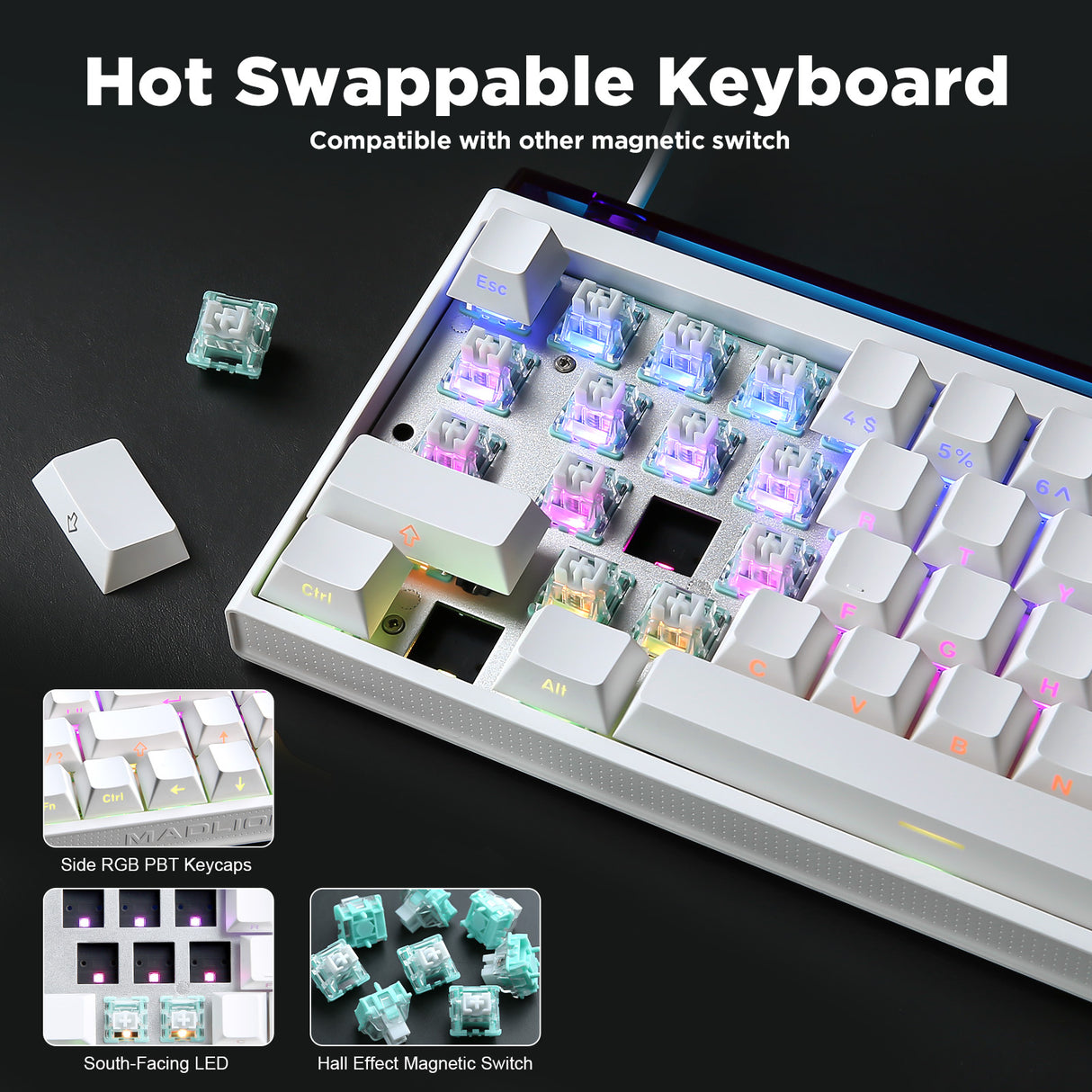 YUNZII x MADLIONS NANO68 Rapid Trigger Wired 8K Magnetic Gaming Keyboard
