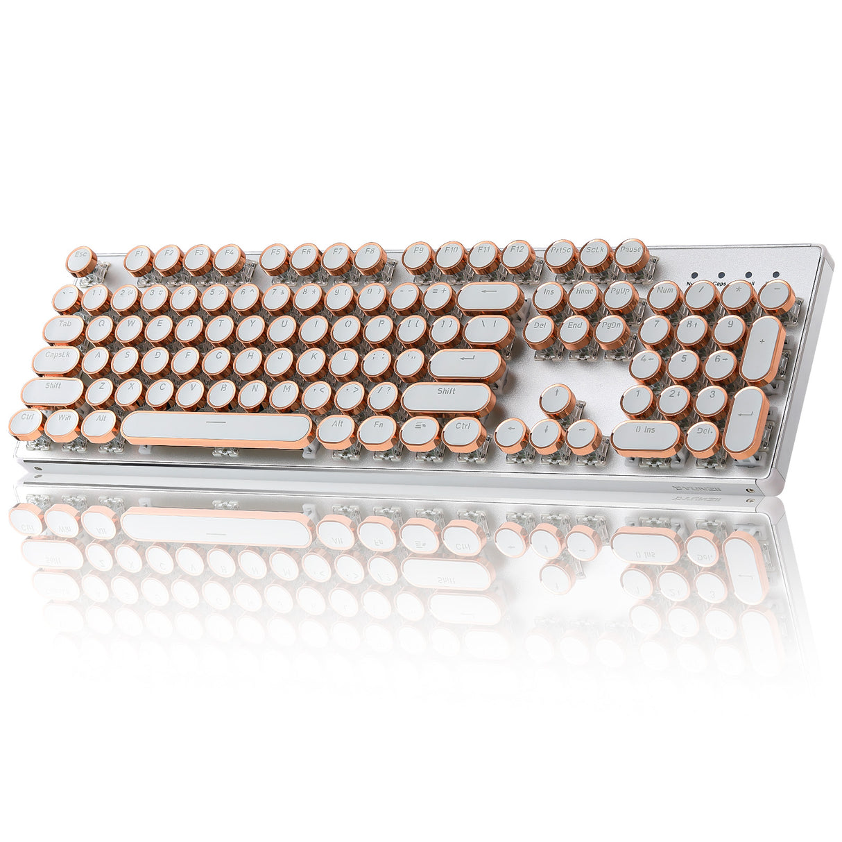 YUNZII QL108 Full-Size Wired Typewriter Style Custom Mechanical Keyboard