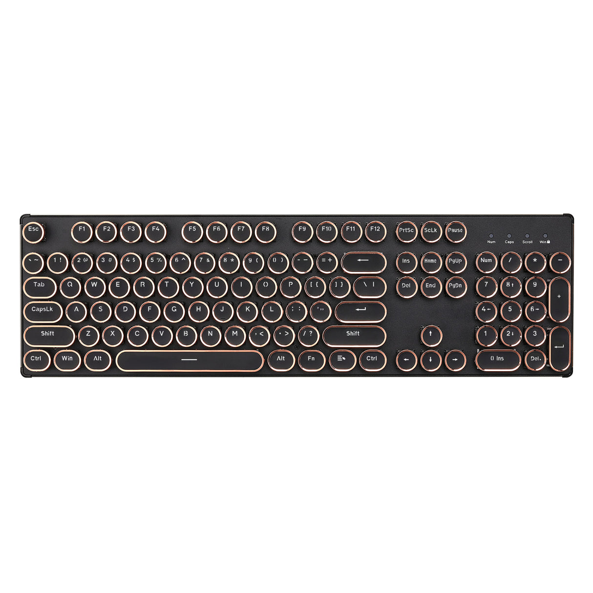 YUNZII QL108 Full-Size Wired Typewriter Style Custom Mechanical Keyboard