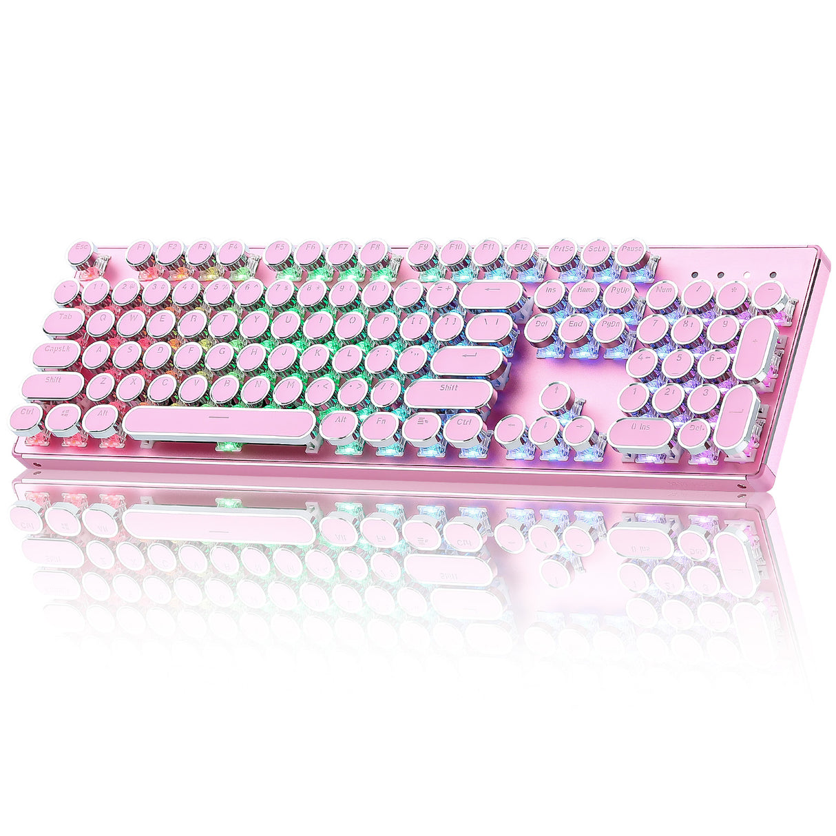 YUNZII QL108 Full-Size Wired Typewriter Style Custom Mechanical Keyboard