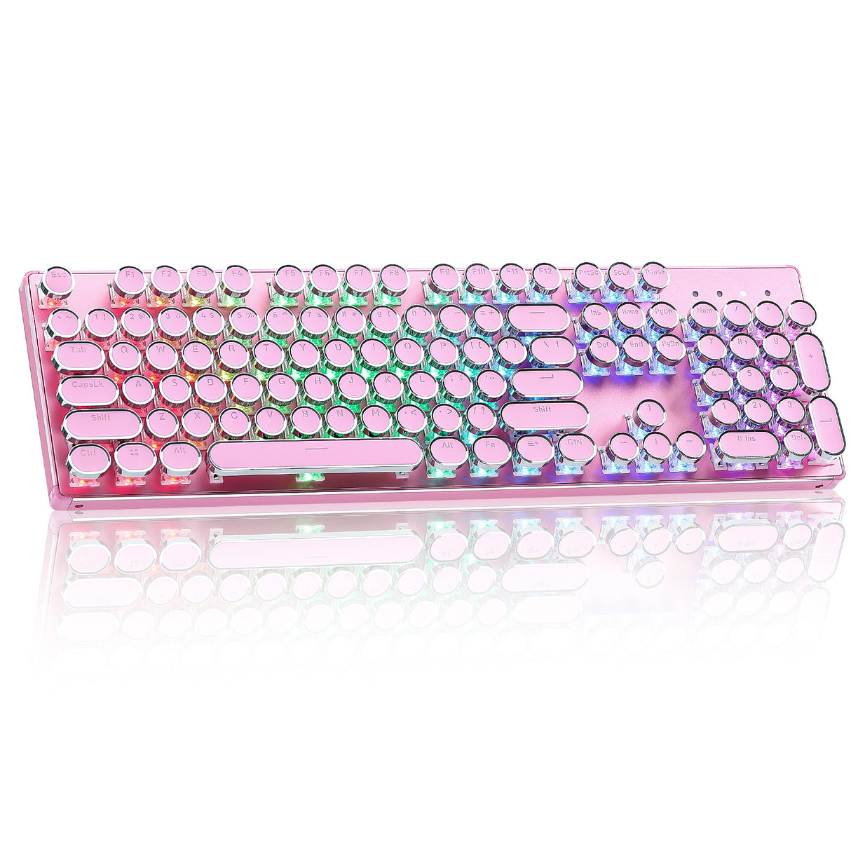 YUNZII QL108 Full-Size Wired Typewriter Style Custom Mechanical Keyboard